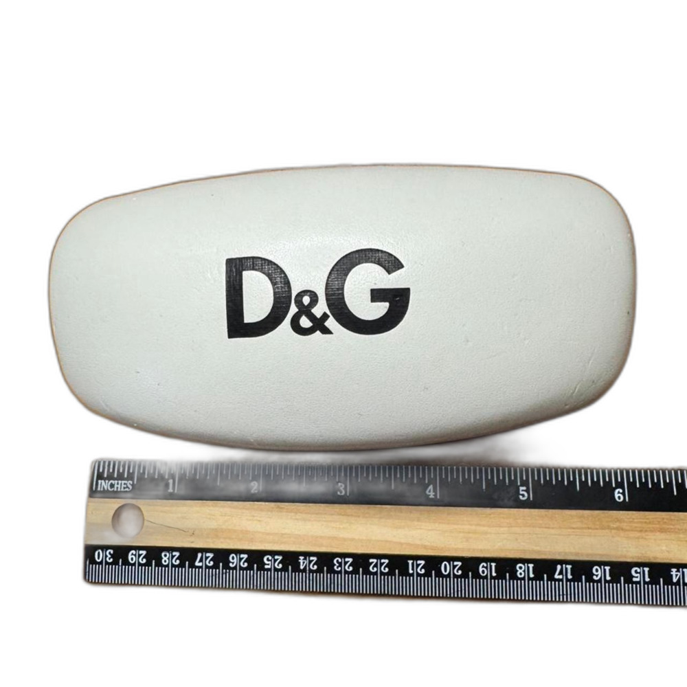 D&G Dolce & Gabbana Clamshell Sunglasses Eyeglasses Case Embossed